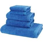 Blaue Unifarbene Möve Basic Gästehandtücher aus Baumwolle trocknergeeignet 30x50 5-teilig 