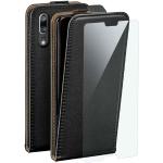 Schwarze Elegante Huawei P20 Hüllen Art: Flip Cases mit Bildern aus Leder klappbar 
