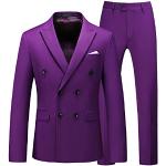 Violette Hochzeitsanzüge aus Polyester für Herren Übergrößen 2-teilig zum Abschlussball 