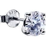 Silberne Diamant Ohrringe für Damen 