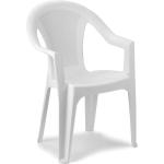 Weiße Gartenstühle & Balkonstühle aus Polyrattan stapelbar Breite 50-100cm, Höhe 50-100cm, Tiefe 50-100cm 
