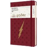 MOLESKINE Buchkalender, 14 Monate Tageskalender 2022 Harry Potter - Fester Einband - Englischer Kalender - 1 Tag = 1 Seite, rot, Groß (13x21)