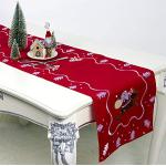 Rote Motiv Moderne Weihnachtstischläufer aus Polyester maschinenwaschbar 