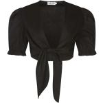 Reduzierte Schwarze Elegante Kurzärmelige Molly Bracken V-Ausschnitt Brautmode & Hochzeitsmode aus Baumwolle für Damen Größe XL 