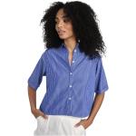 Reduzierte Blaue Kurzärmelige Molly Bracken Businesskleidung aus Baumwolle für Damen Größe S 