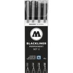 MOLOTOW Fineliner Blackliner 0.6 + 0.5 + 0.7 + 1.0 mm Schwarz 4 St.