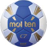 "Molten Handball C7 HXC3500-RO / HXC3500-BW 10er Ballpaket inkl. Ballnetz Blau/Weiß/Gold 1"