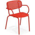 Rote Asiatische EMU Gartenmöbel Ovale Designer Stühle aus Metall stapelbar Höhe 50-100cm, Tiefe 50-100cm 