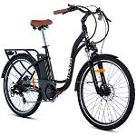Moma Bikes Elektrische Citybike, ,Aluminium, SHIMANO 7 Gänge, hydraulische Scheibenbremse, Akku: 36V Lithium-Ion Ion Lithium 36V 16Ah
