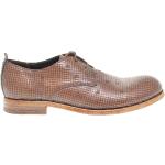 Reduzierte Braune Business Moma Derby Schuhe mit Schnürsenkel aus Leder für Herren Größe 40,5 