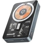 MOMAX Wireless Power Bank, 10000mAh Magnetische Powerbank mit PD 20W Schnellladen und Faltbarem Ständer, Externe Akku Kompatibel mit MagSafe für iPhone 15/14/13/12 Plus/Mini/Pro/Pro Max