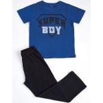 Reduzierte Blaue Kinderschlafanzüge & Kinderpyjamas aus Baumwolle für Jungen Größe 110 