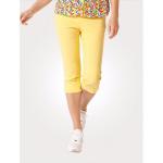Pastellgelbe Unifarbene Mona Caprihosen & 3/4-Hosen mit Reißverschluss aus Polyamid für Damen 