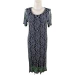 Marineblaue Elegante Mona Sommerkleider aus Polyamid für Damen für den für den Sommer 
