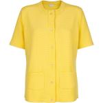 Gelbe Mona Shirtjacken aus Kunstfaser für Damen Größe XXL 