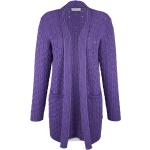 Violette Unifarbene Mona Damencardigans aus Kunstfaser Größe XL 