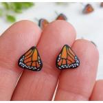 Weiße Schmetterling Ohrringe mit Insekten-Motiv für Kinder 