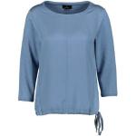 Blaue Unifarbene Monari Stehkragen Blusenshirts & Schlusen aus Polyester für Damen für den für den Frühling 