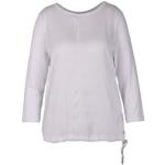 Weiße Unifarbene Langärmelige Monari Stehkragen Blusenshirts & Schlusen aus Polyester für Damen Größe M für den für den Frühling 