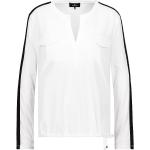 Cremefarbene Langärmelige Monari V-Ausschnitt Blusenshirts & Schlusen ohne Verschluss aus Viskose für Damen Größe L für den für den Frühling 