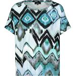 Mintgrüne Ikat-Muster Monari T-Shirts für Damen Größe L 