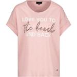 Rosa Halblangärmelige Monari Statement-Shirts mit Pailletten für Damen Größe M 