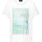 Reduzierte Weiße Monari T-Shirts mit Palmenmotiv für Damen Größe M 