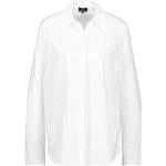Weiße Unifarbene Langärmelige Monari Hemdblusen aus Baumwollmischung für Damen Größe M für den für den Frühling 