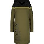 Reduzierte Grüne Lack-Optik Color Blocking Langärmelige Monari Sweatkleider mit Kapuze für Damen Größe M 
