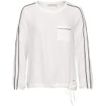 Reduzierte Cremefarbene Unifarbene Langärmelige Monari V-Ausschnitt V-Shirts für Damen für den für den Frühling 