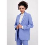 Aquablaue Unifarbene Oversize Monari Longblazer aus Polyester für Damen Größe L 