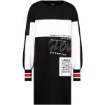 Schwarze Bestickte Color Blocking Langärmelige Monari Mini Minikleider & kurze Kleider mit Glitzer aus Baumwolle für Damen Größe M 