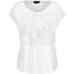 Weiße Kurzärmelige Monari Rundhals-Ausschnitt T-Shirts für Damen Größe L 1-teilig für den für den Sommer 