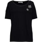Reduzierte Schwarze Kurzärmelige Monari Rundhals-Ausschnitt T-Shirts für Damen 1-teilig 