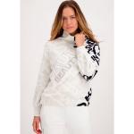 Weiße Monari Strickpullover aus Baumwolle für Damen Größe M 