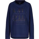 Dunkelblaue Lack-Optik Langärmelige Monari Stehkragen Damensweatshirts Größe L für den für den Herbst 