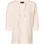Weiße Unifarbene Monari Rundhals-Ausschnitt Damensweatshirts Größe L 