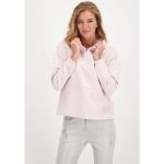 Rosa Unifarbene Langärmelige Monari Stehkragen Damensweatshirts mit Reißverschluss Größe XS für den für den Herbst 