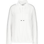 Reduzierte Weiße Unifarbene Monari Stehkragen Damensweatshirts aus Baumwolle Größe S 