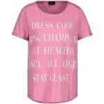 Pinke Kurzärmelige Monari Rundhals-Ausschnitt T-Shirts für Damen Größe L 1-teilig 