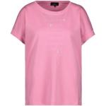 Pinke Kurzärmelige Monari Rundhals-Ausschnitt T-Shirts für Damen Größe M 1-teilig 