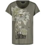 Khakifarbene Kurzärmelige Monari Rundhals-Ausschnitt T-Shirts für Damen Größe XS 1-teilig für den für den Sommer 