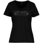 Schwarze Kurzärmelige Monari Rundhals-Ausschnitt T-Shirts für Damen 1-teilig 