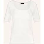 Weiße Monari T-Shirts aus Baumwollmischung für Damen Größe L 