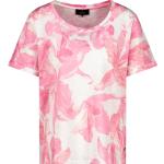 Reduzierte Pinke Blumenmuster Elegante Monari T-Shirts für Damen Größe XXL 