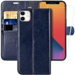 Reduzierte Blaue iPhone 11 Hüllen Art: Flip Cases mit Bildern aus Leder mit RFID-Schutz 