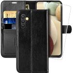 Reduzierte Schwarze Samsung Galaxy A14 Hüllen Art: Flip Cases mit Bildern aus Leder stoßfest für Herren 