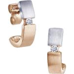 Goldene Elegante Diamant Ohrringe aus Rosegold mit Diamant für Damen 
