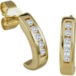Goldene Moncara Diamant Ohrringe mit Diamant für Damen 