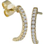 Goldene Elegante Moncara Diamant Ohrringe aus Gelbgold mit Diamant für Damen 